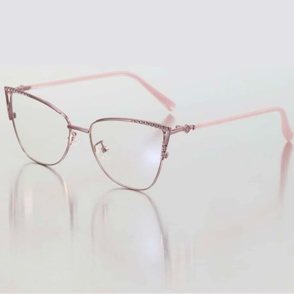 Pink Cateye Blue Light Glasses. BNIB. - Picture 3 of 6